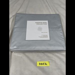 NIB [ Queen ] for‎ Hudson Park 600TC Cotton Flat Sheet in Cloud